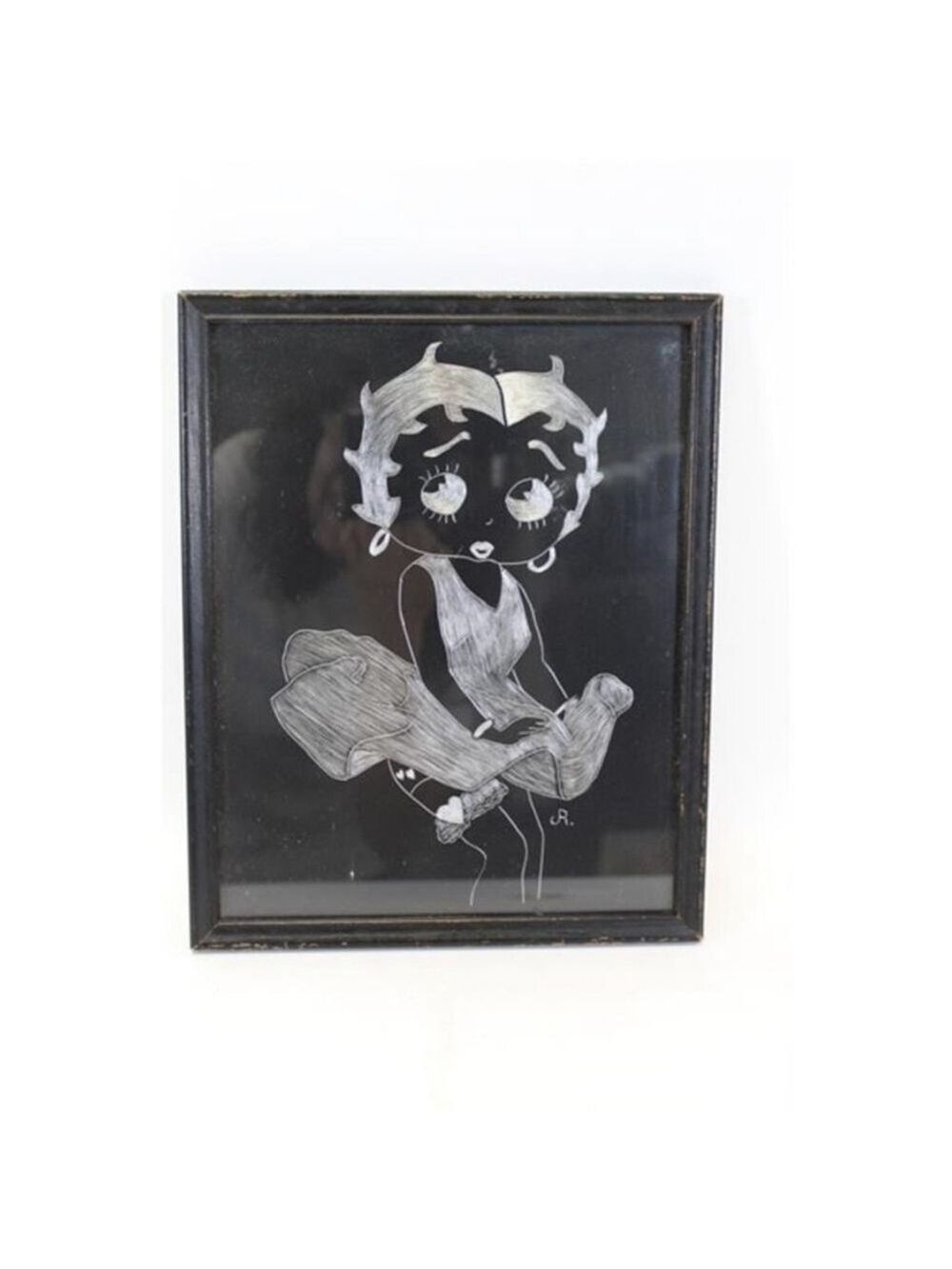 Betty Boop Wall Art Drawing Signed by JR